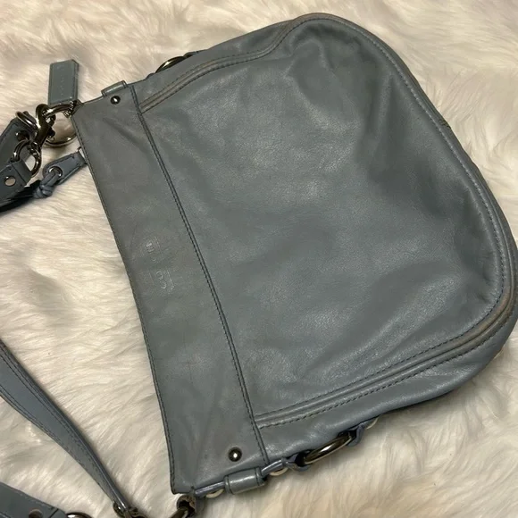 Coach Sky Blue Zoe Hobo Bag - Picture 1 of 16